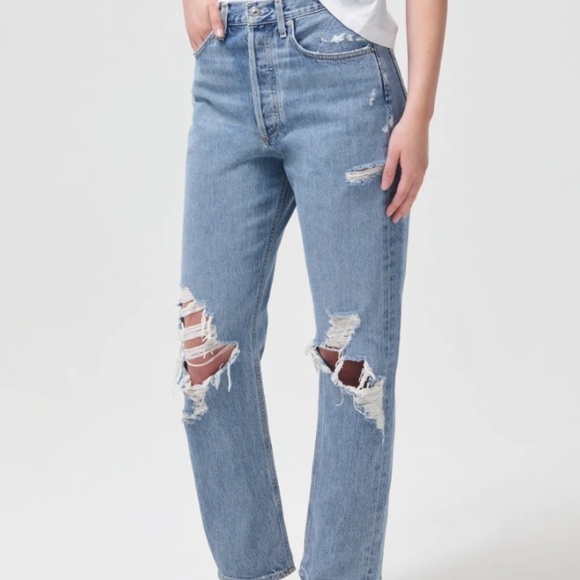 Agolde 90's Mid Rise Loose Fit in Fall Out Size 24 - Picture 3 of 16